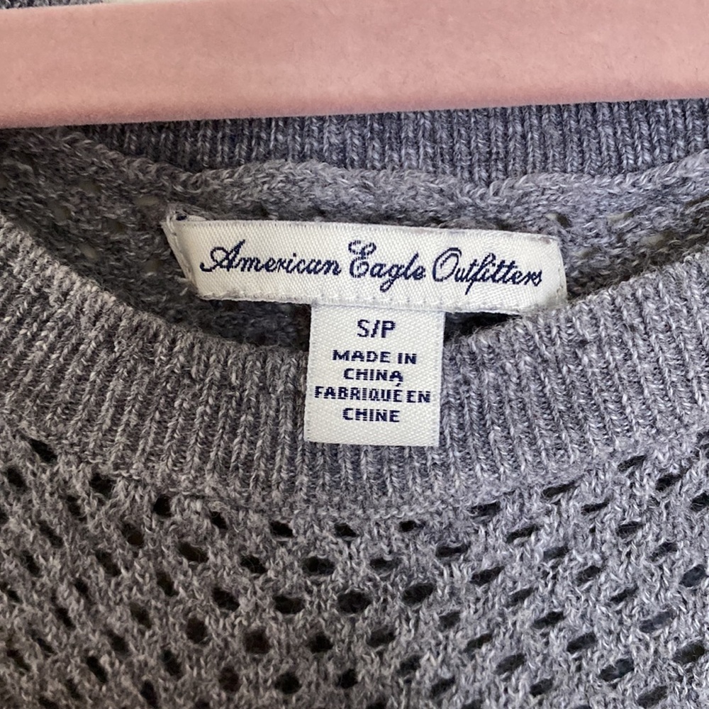 American Eagle Outfitters - Gray Knitted Peplum Top